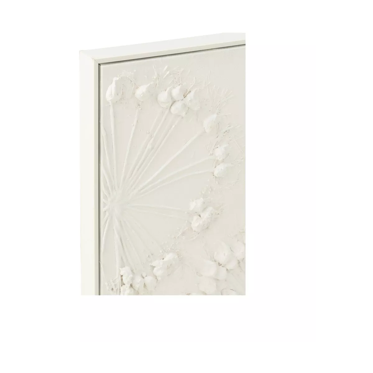 Tableau Blanc 4 Fleurs de Pissenlit 100x100