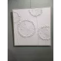 Tableau Blanc 4 Fleurs de Pissenlit 100x100