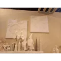 Tableau Blanc 4 Fleurs de Pissenlit 100x100