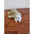 Sculpture chat avec bonnet H.9cm