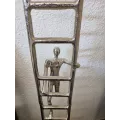Sculpture Echelle Homme Argent h.115