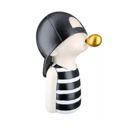 Statue  Blanc et Noir h25