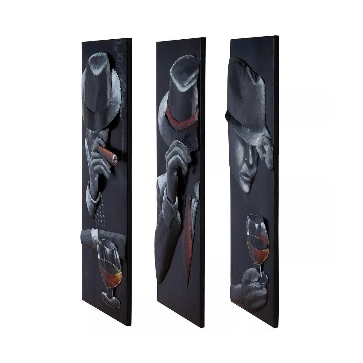 Décoration Murale Homme avec Cigare h.90cm