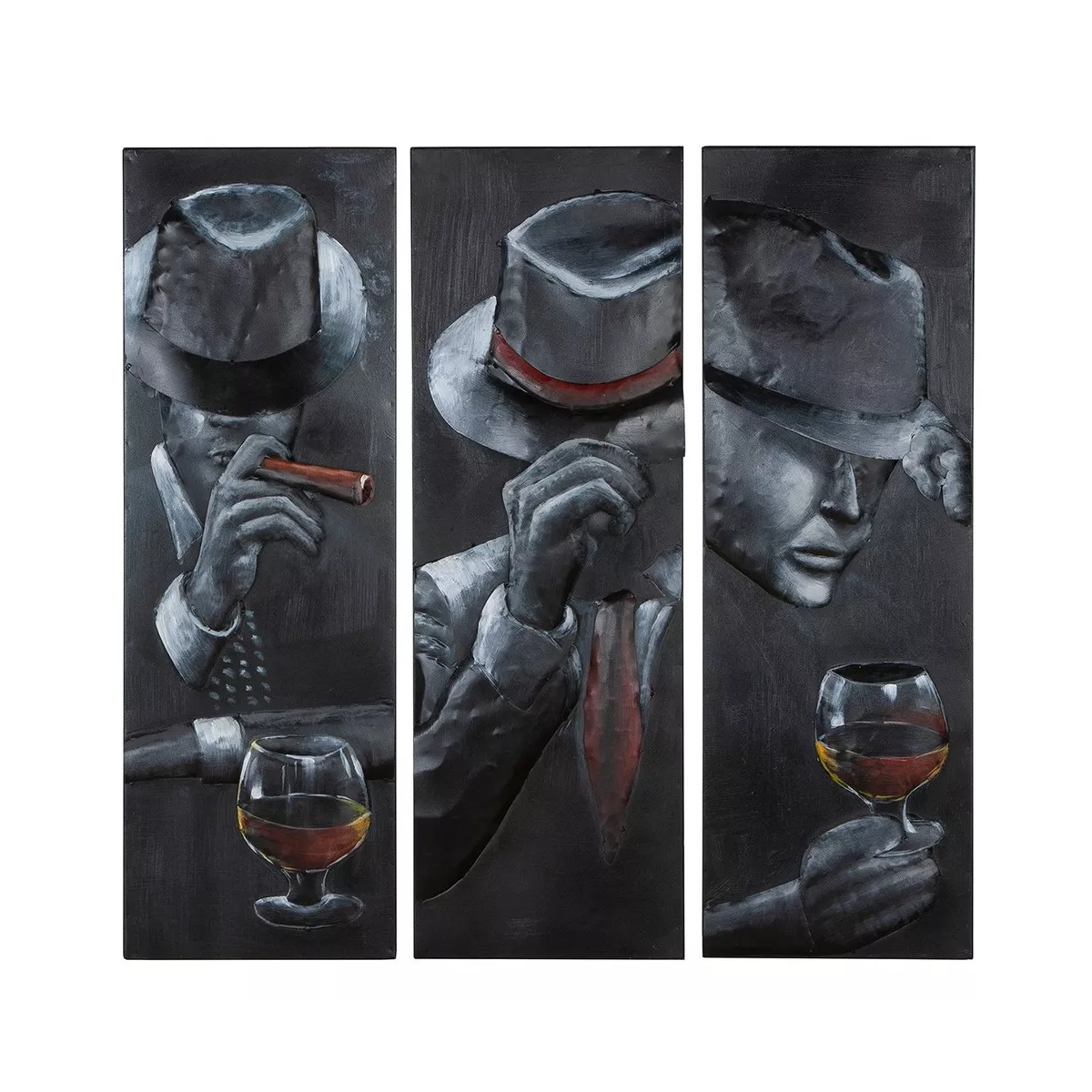 Décoration Murale Homme avec Cigare h.90cm