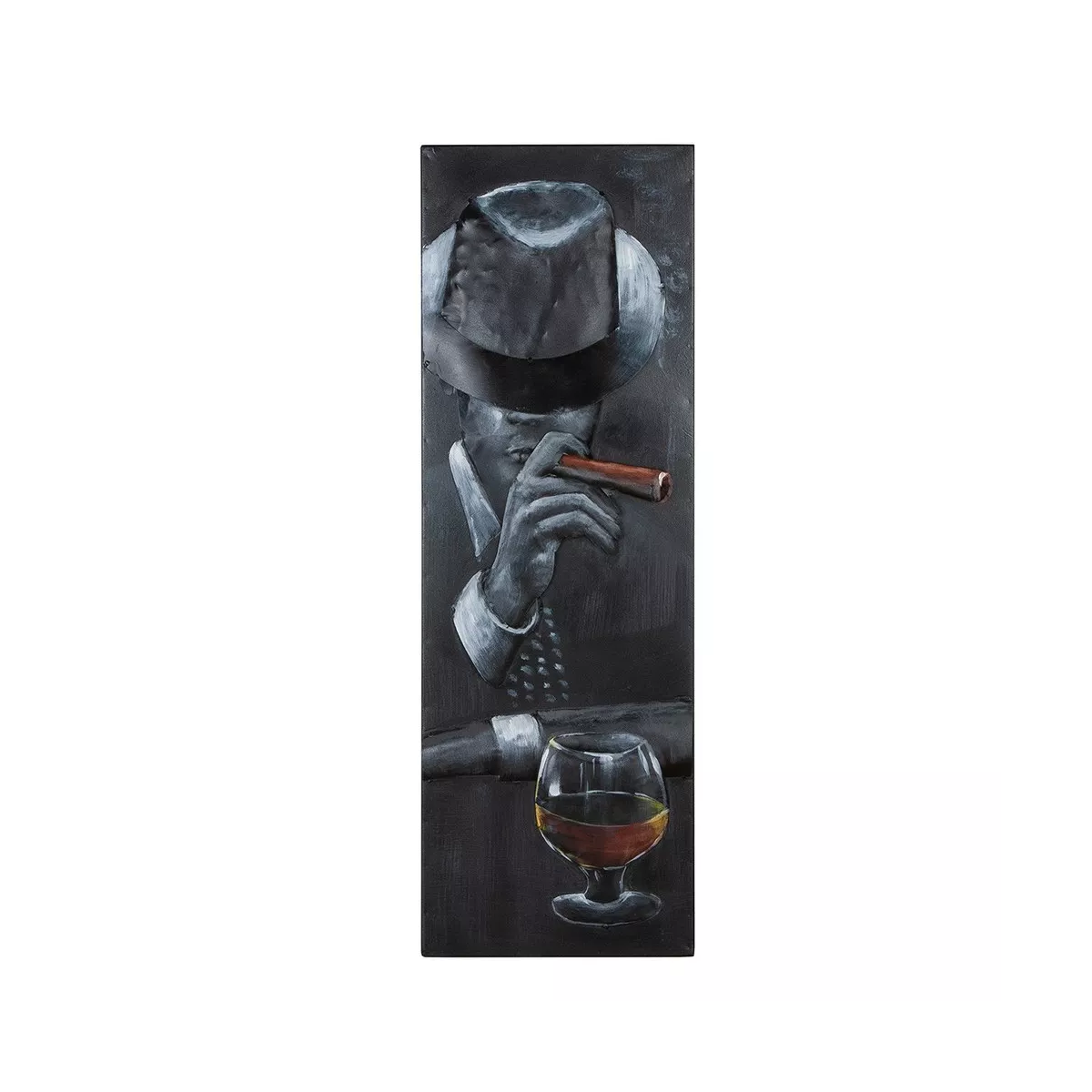 Décoration Murale Homme avec Cigare h.90cm