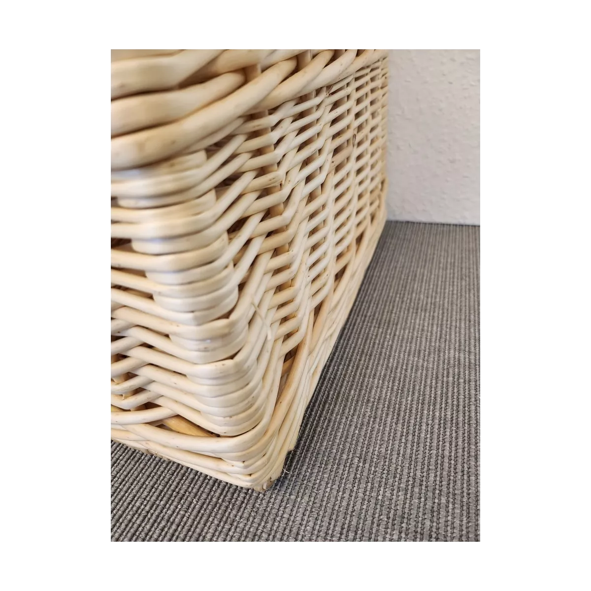 Malle Osier Naturel  Couvercle Emboité 60x40