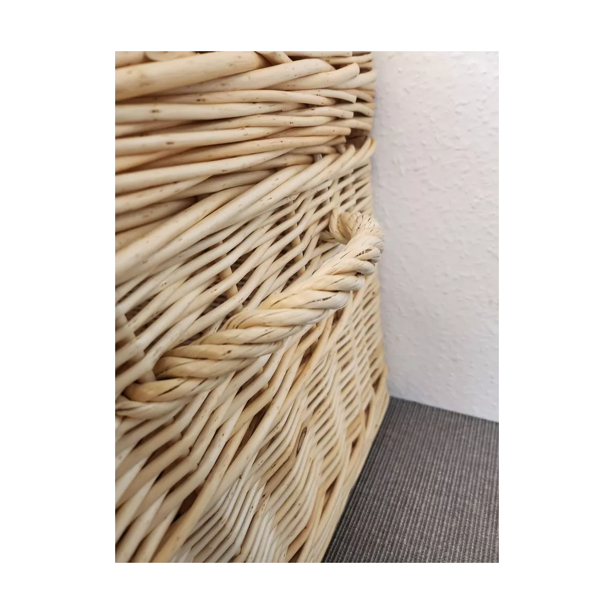 Malle Osier Naturel  Couvercle Emboité 60x40