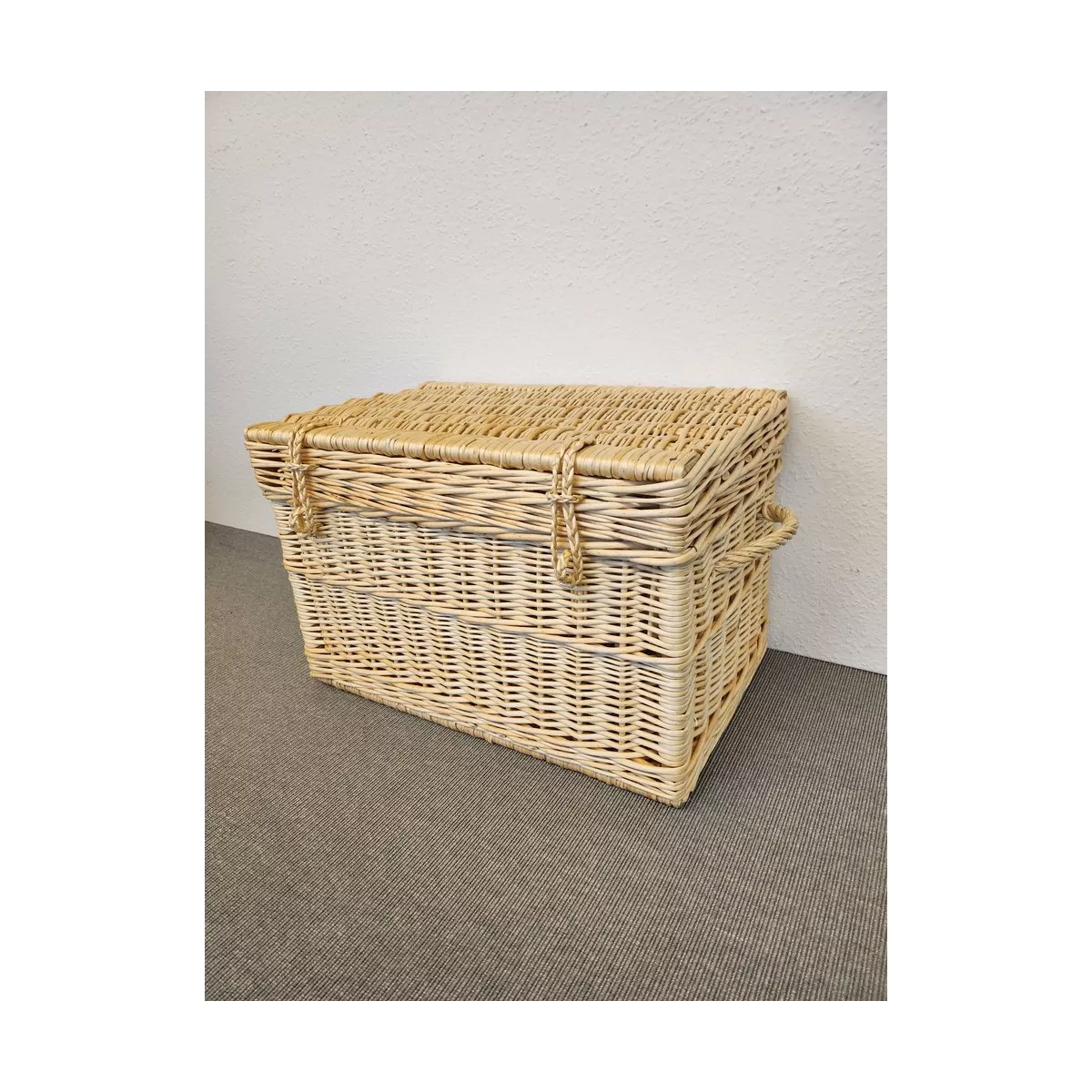 Malle Osier Naturel  Couvercle Emboité 60x40