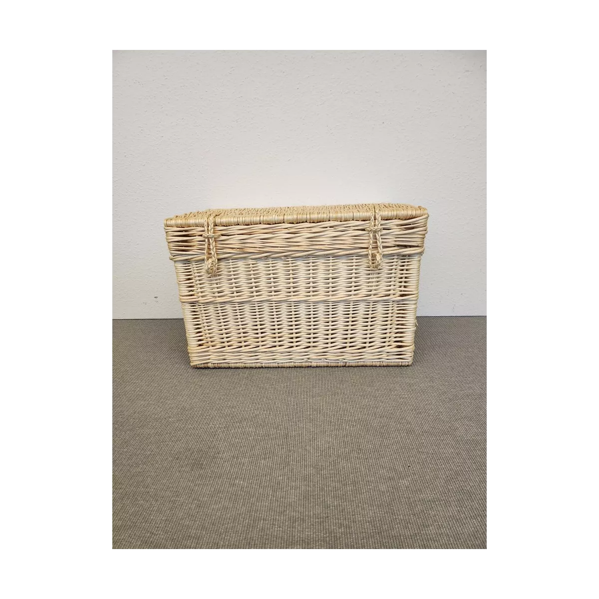Malle Osier Naturel  Couvercle Emboité 60x40