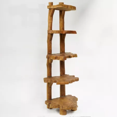 Etagère Teck Massif 5 Niveaux 180cm