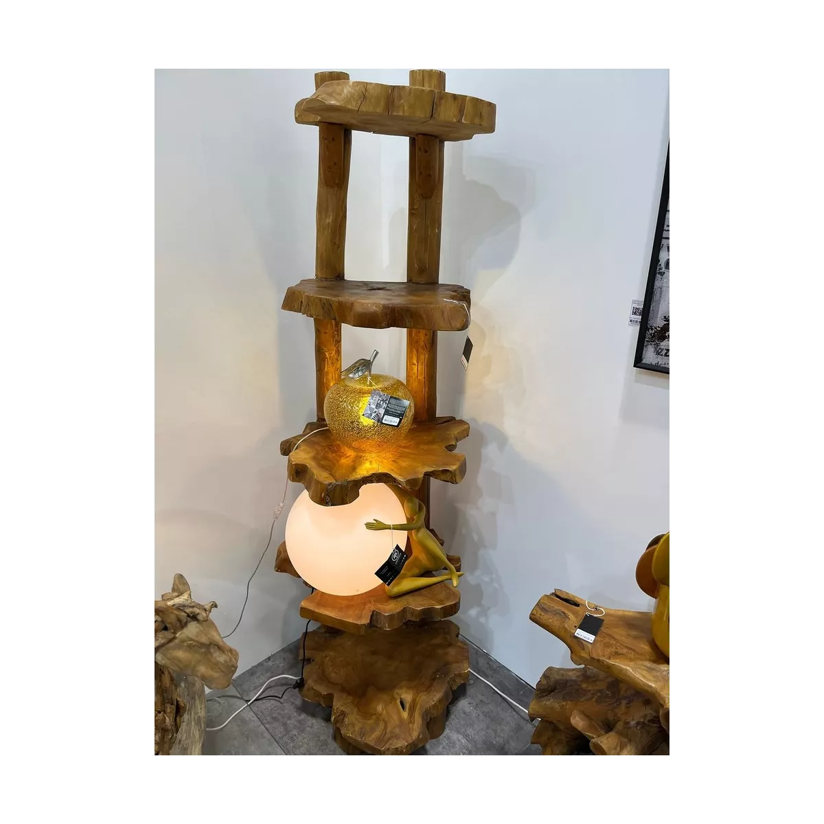 Etagère Teck Massif 5 Niveaux 180cm