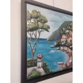Tableau Métal Portofino 92x92