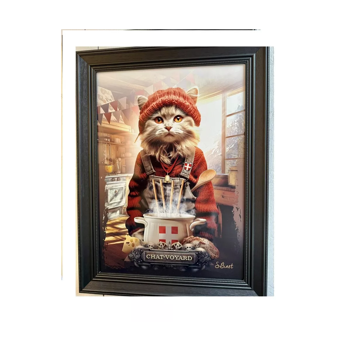 Tableau Binet Chat-Voyard 50x70