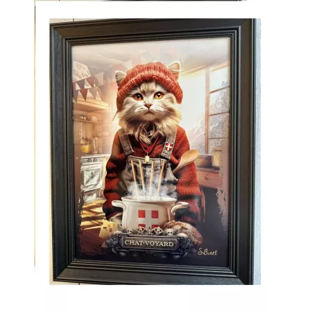 Tableau Binet Chat-Voyard 50x70