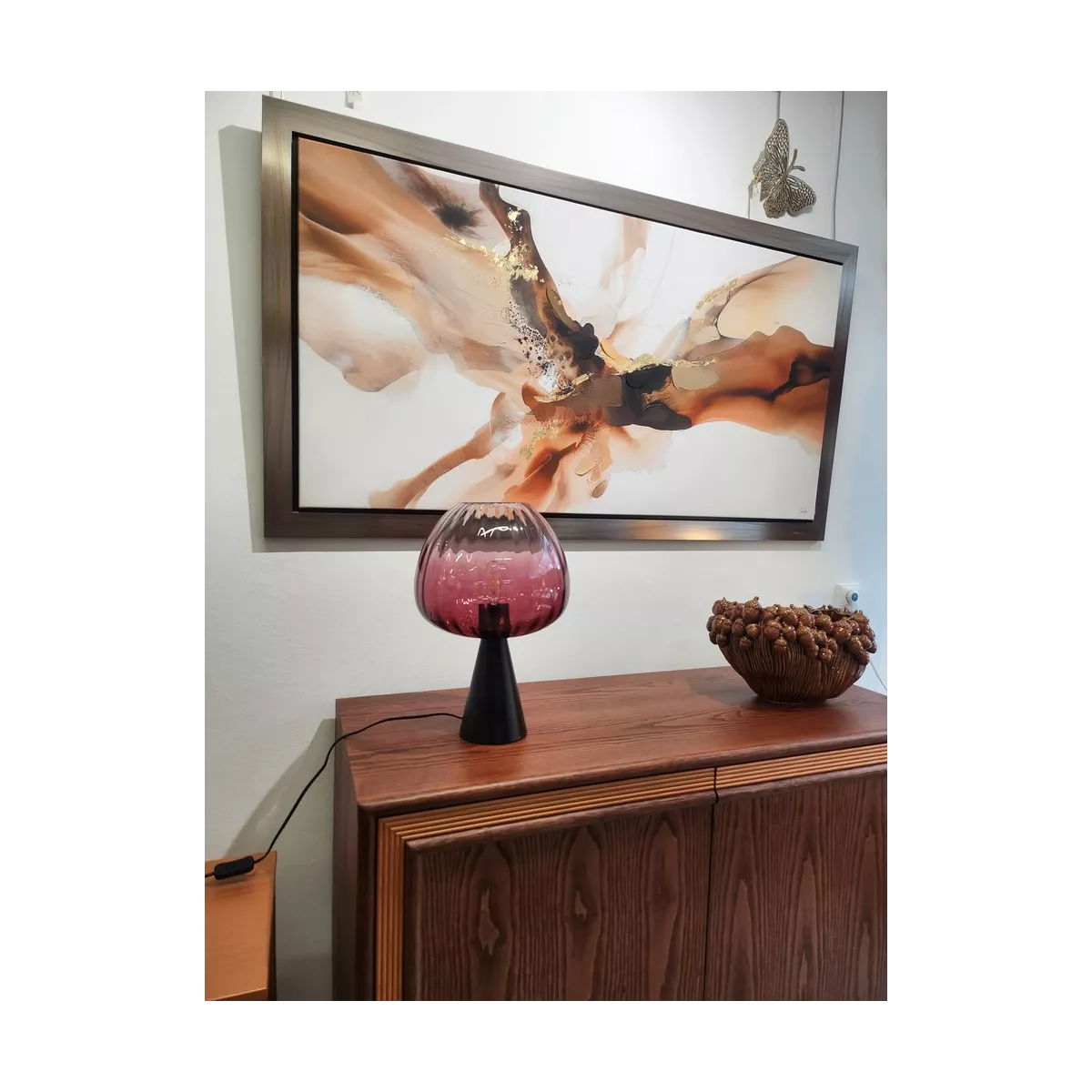 Lampe Donia Rose H.44cm
