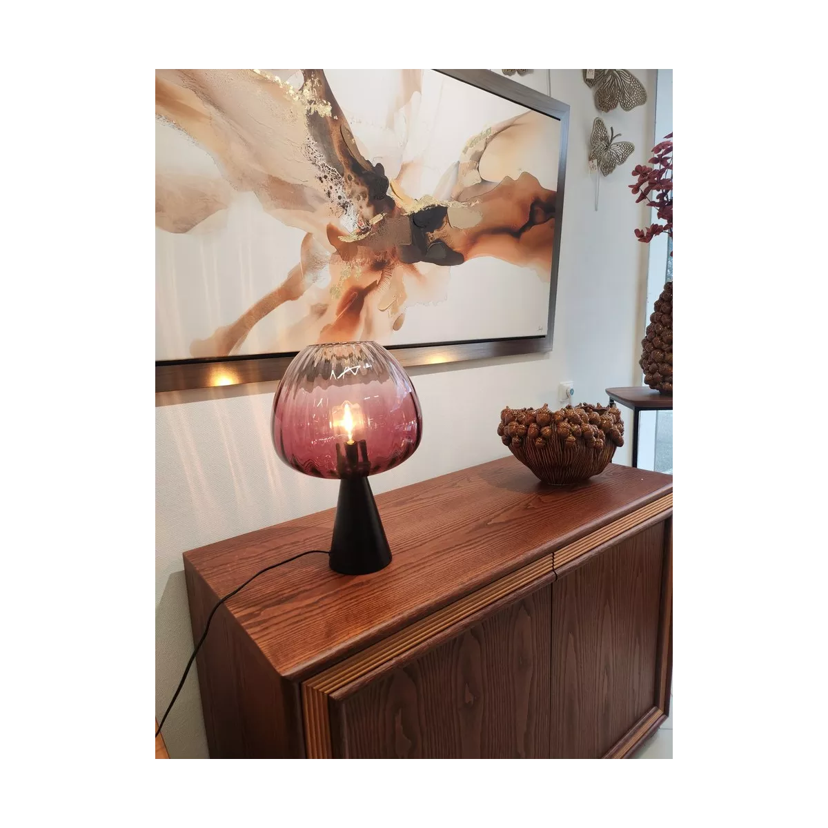 Lampe Donia Rose H.44cm