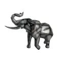 Statue Elephant Gris Origami h30