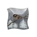 Coupe en verre Carrée Moineau Hiver 30x30