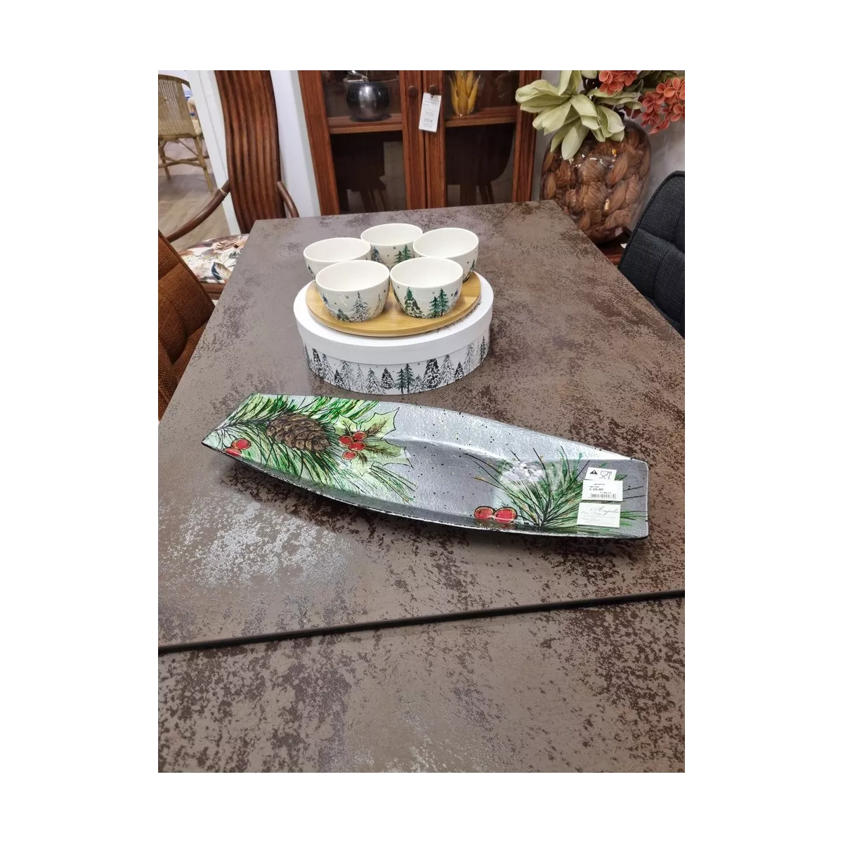 Coupe en verre Rectangulaire Pomme de Pin 51x19