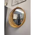 Miroir Shelly Rond Rotin 60x60