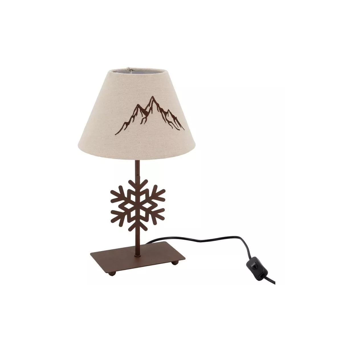 Lampe en métal Flocon et Montagne