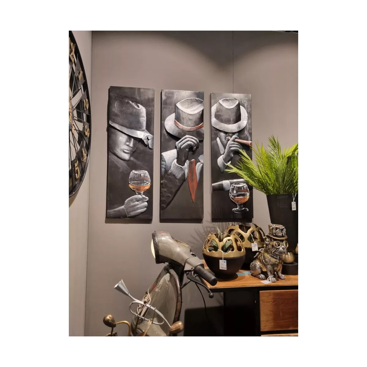 Décoration Murale Homme chapeau h.90cm