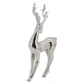 Sculpture Cerf Aluminium Argent h38