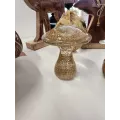 Champignon Doré en pate de verre 12x9