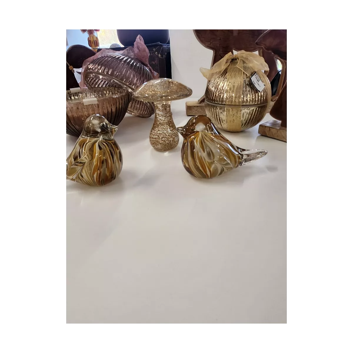 Oiseau Loula en pate de verre 13x9
