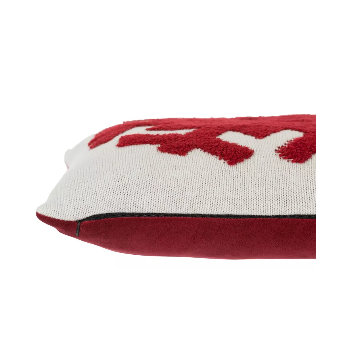 Coussin Flocon Rouge