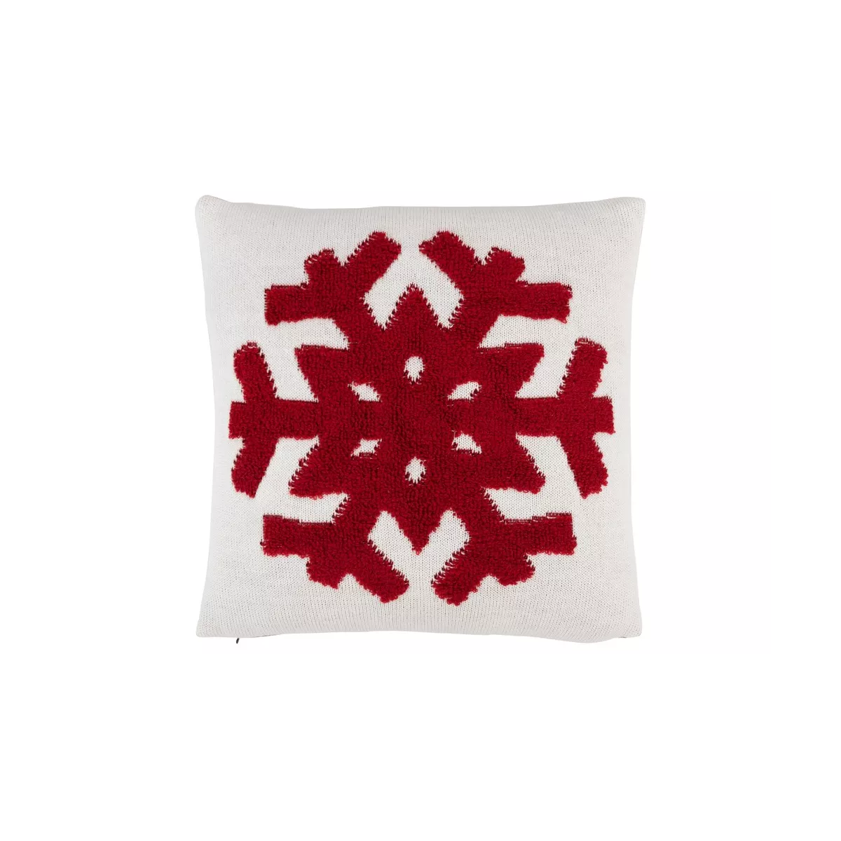Coussin Flocon Rouge