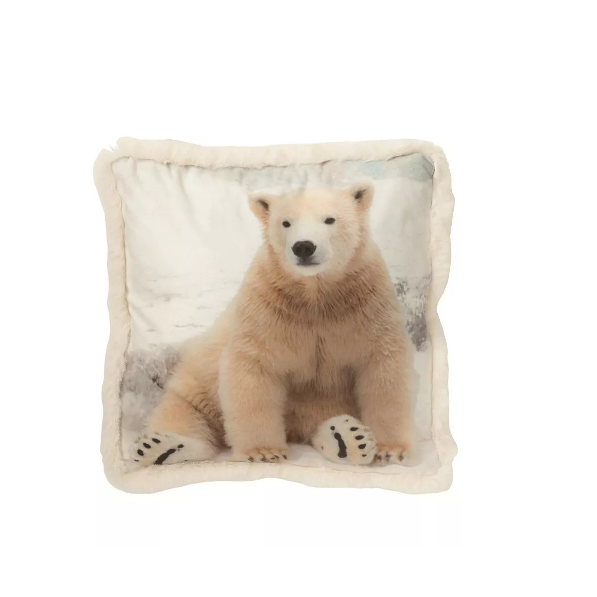 Coussin Ours Hiver Assis 40x40