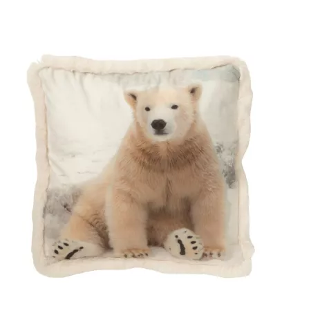 Coussin Ours Hiver Assis 40x40