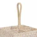 Range Couverts Rotin Blanchi