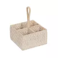 Range Couverts Rotin Blanchi