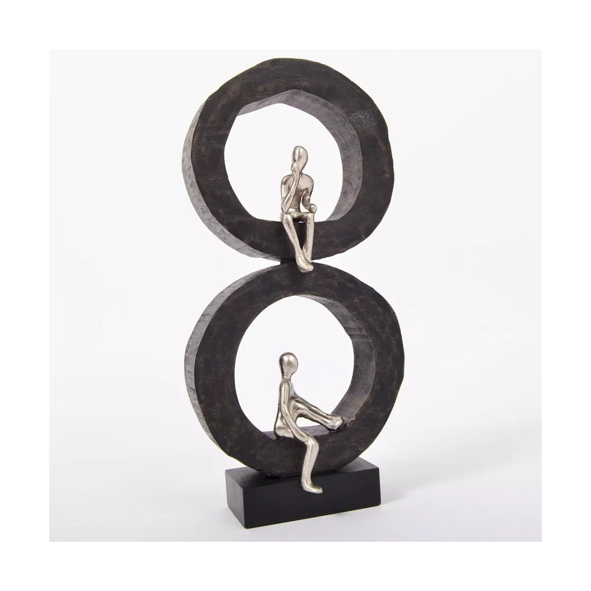 Sculpture 2 Grimpeurs dans Cercle h41