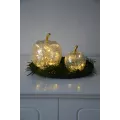 Lampe Led Pomme Argent 16x16