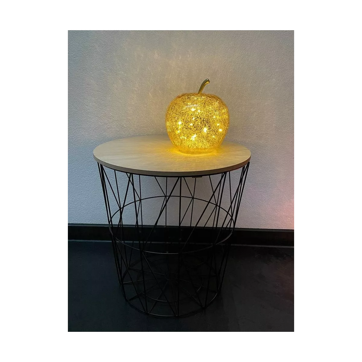 Lampe Led Pomme Dorée 22x22