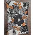 Coupe en verre Rectangulaire Fleurs /Feuilles 35x24