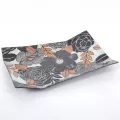 Coupe en verre Rectangulaire Fleurs /Feuilles 35x24