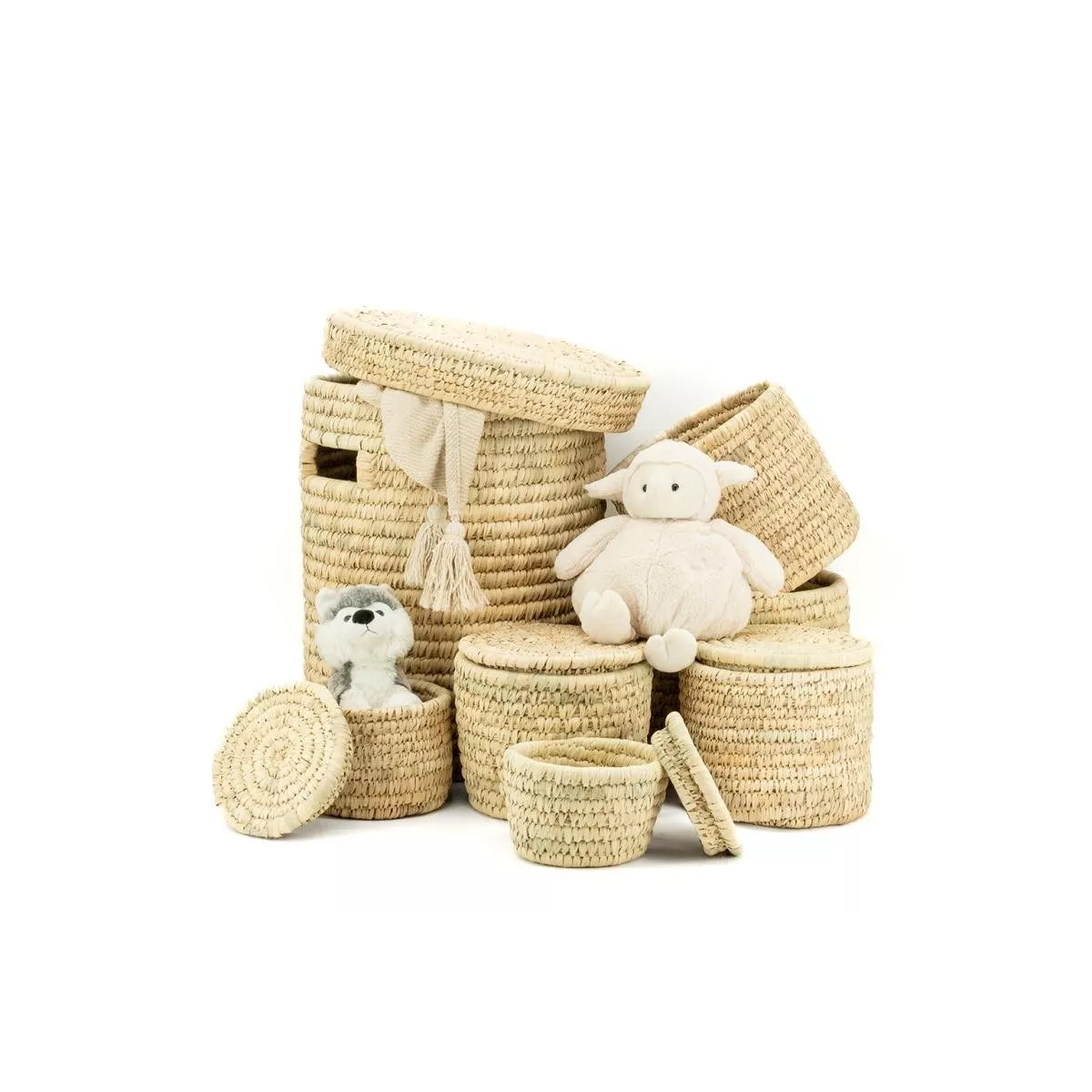 Panière à linge Bonifacio en Palmier H.54cm