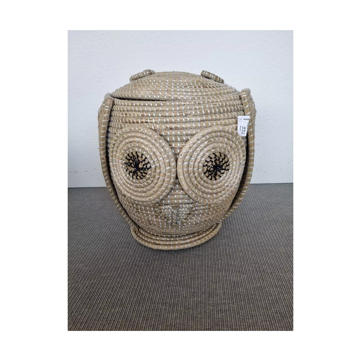 Rangement Hibou Jonc Naturel 42x42