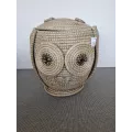 Rangement Hibou Jonc Naturel 42x42