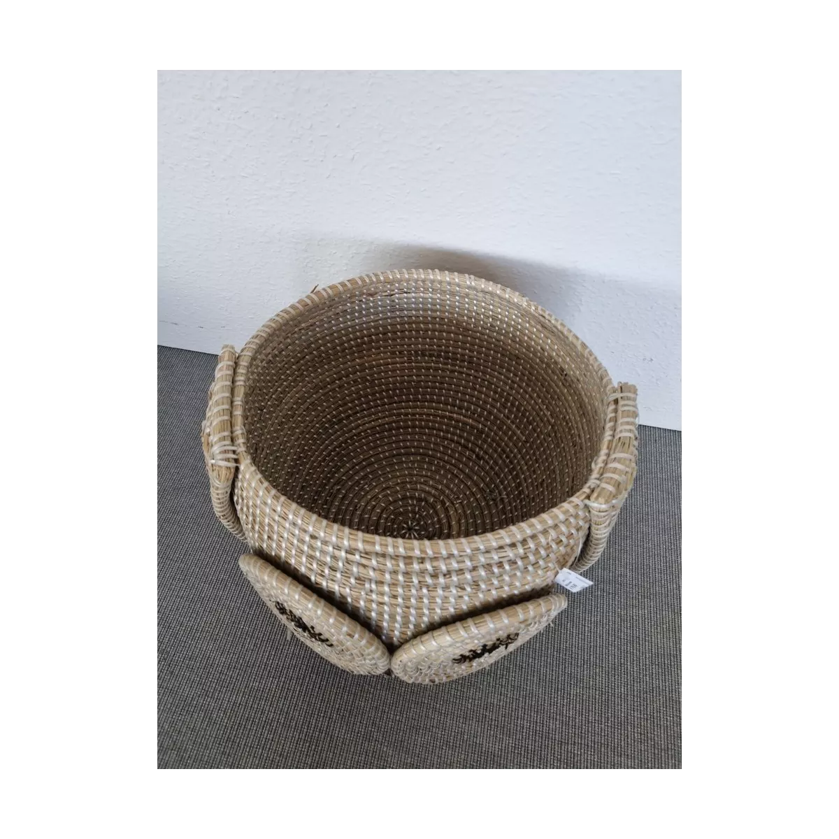 Rangement Hibou Jonc Naturel 42x42