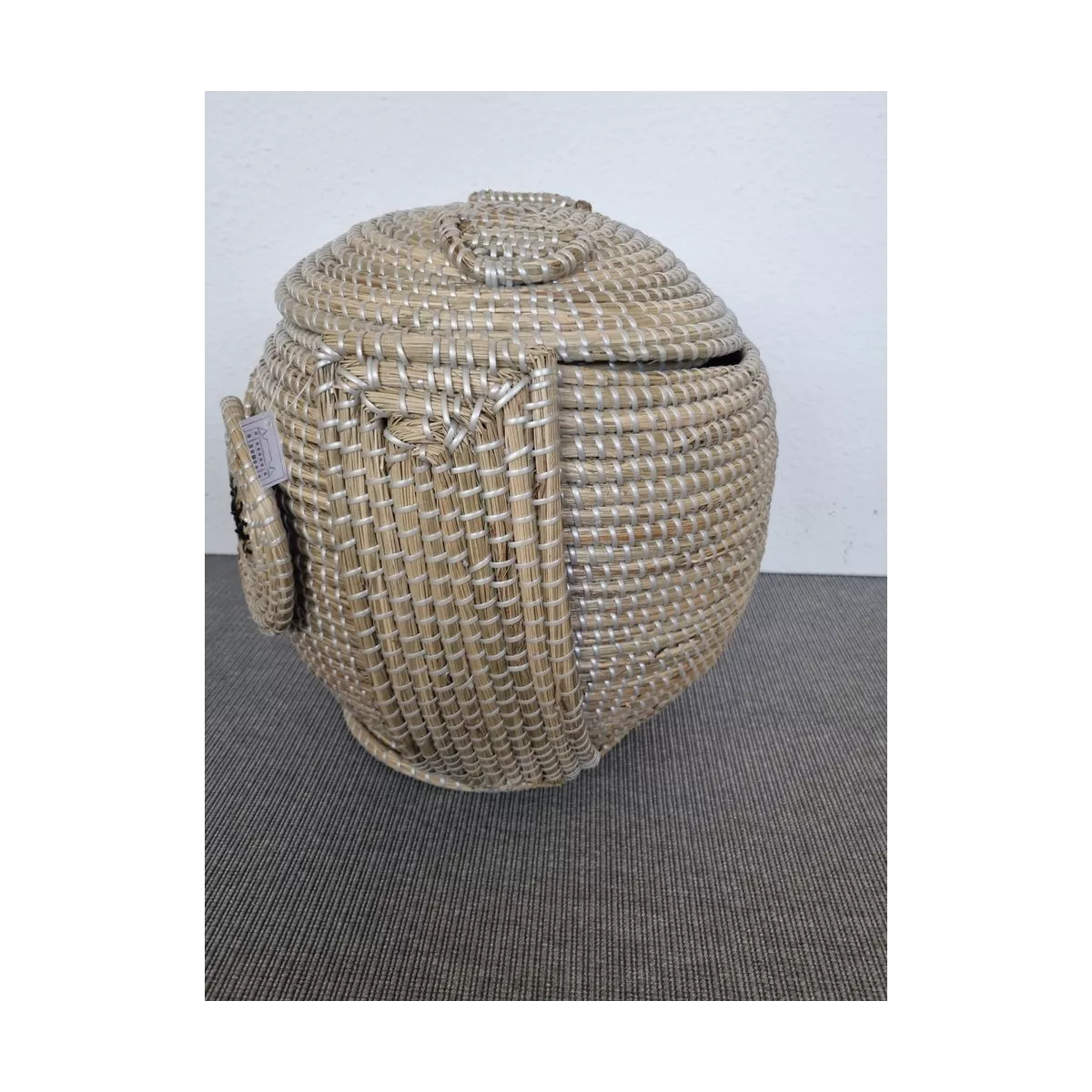 Rangement Hibou Jonc Naturel 42x42