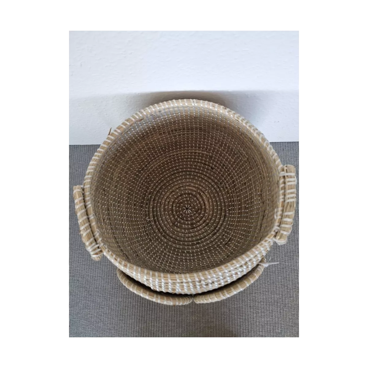 Rangement Hibou Jonc Naturel 42x42