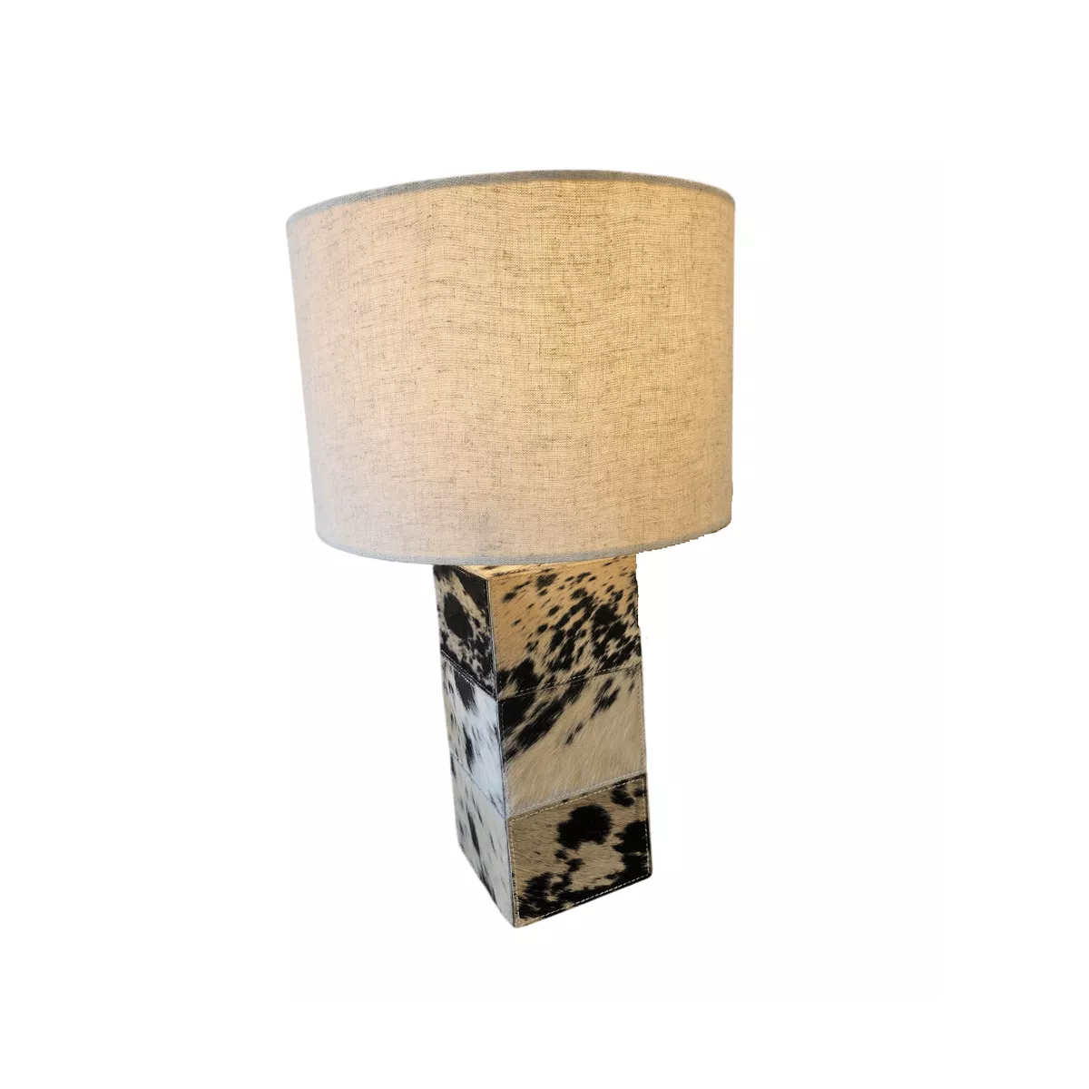 Lampe en peau de vache H48 cm