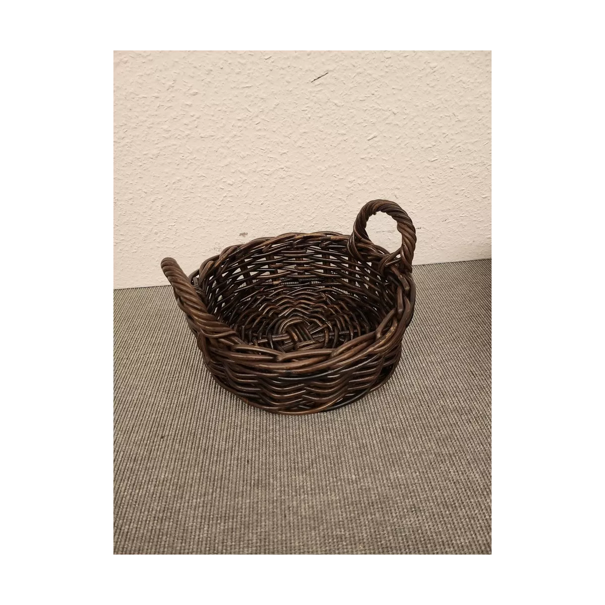 Corbeille Ronde Atlas Rotin Foncé  20x20
