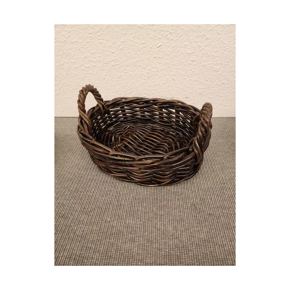 Corbeille Ovale Atlas Rotin Foncé 29x24