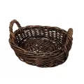 Corbeille Ovale Atlas Rotin Foncé 29x24